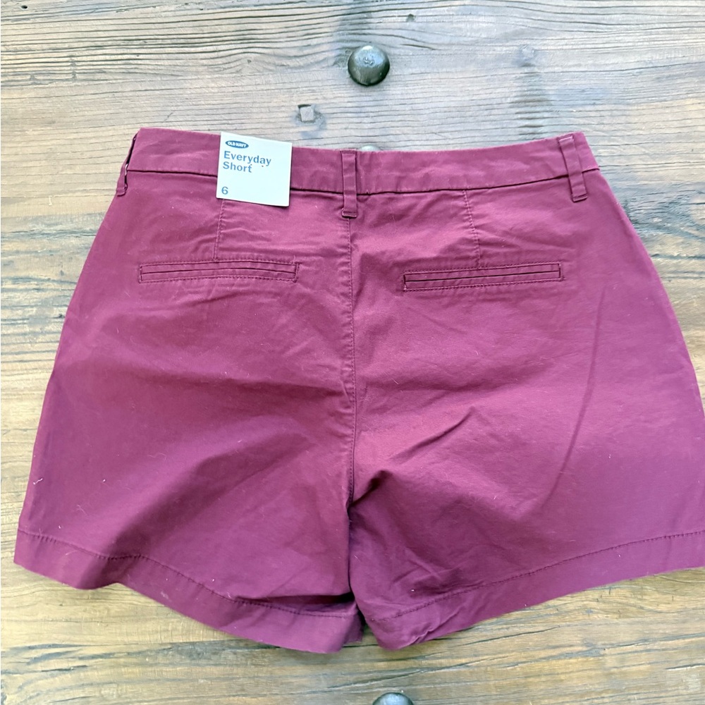 NWT Old Navy Maroon (or burgundy?) Everyday Shorts Sz 6 - Picture 4 of 7